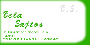 bela sajtos business card
